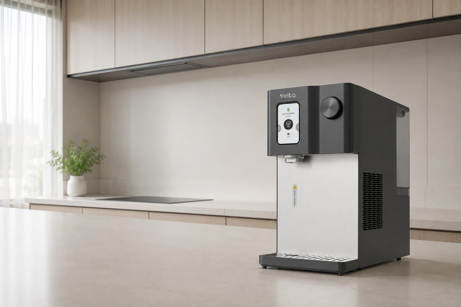 Velta water technology in a contemporary kitchen